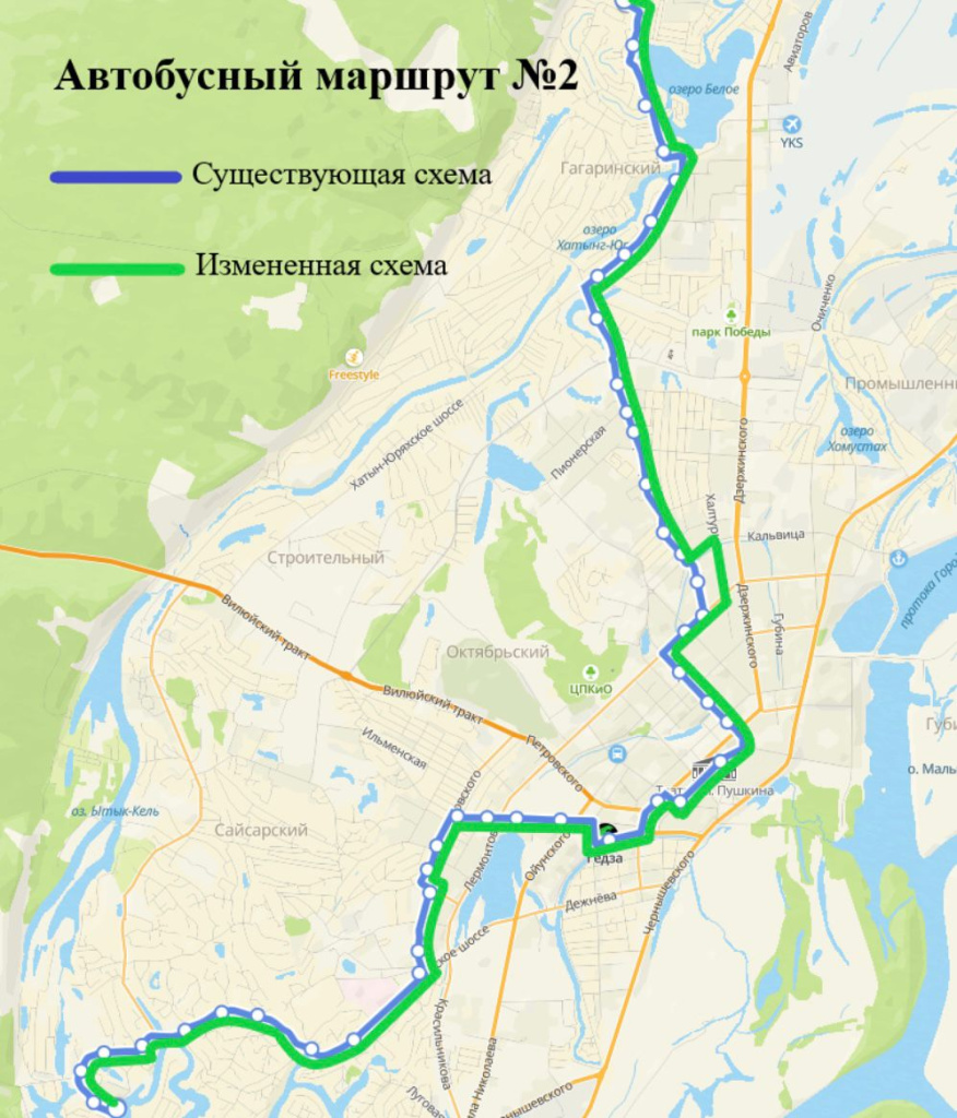 Новая маршрутная сеть: как будут ездить автобусы в городе Якутске
